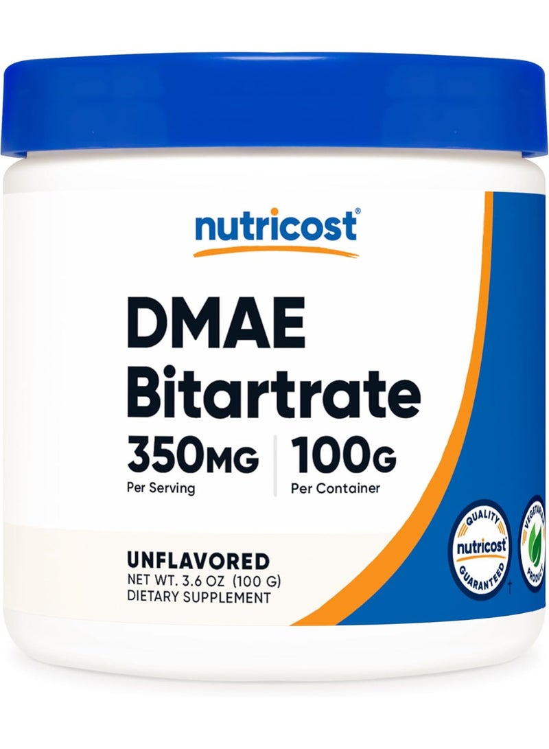 Nutricost DMAE Bitartrate, Unflavored, 3.6 oz (100 g) - Image 1