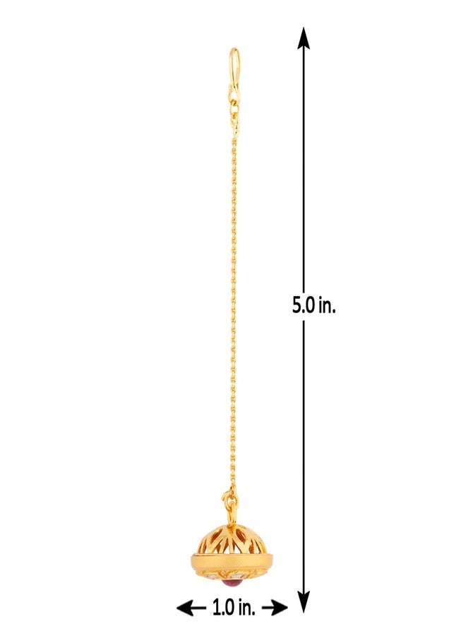 Voylla Indian Gold Toned Maang Tika - Image 4