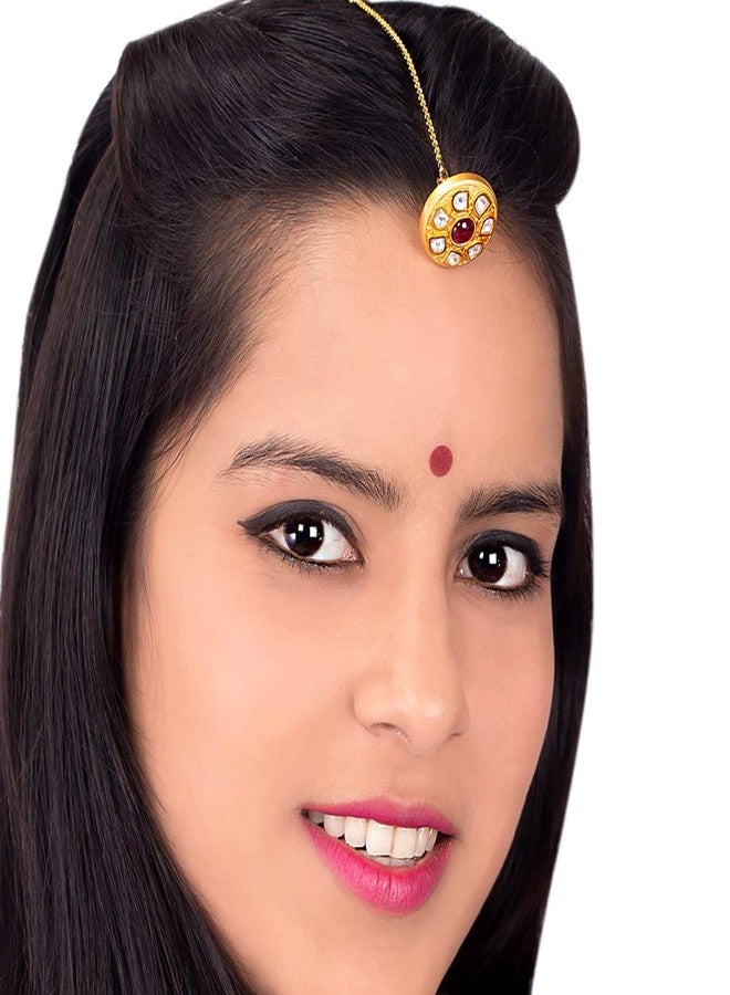 Voylla Indian Gold Toned Maang Tika - Image 5