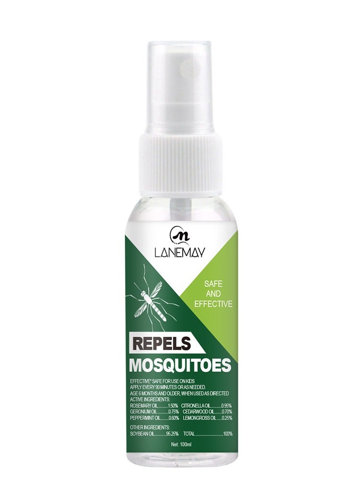 LANEMAY Mosquito Repellent Spray Protects Against Mosquitoes Wormwood Mosquito Repellent Spray for Home and Outdoors to Prevent Mosquito Bites and Itching 100ml - Image 1