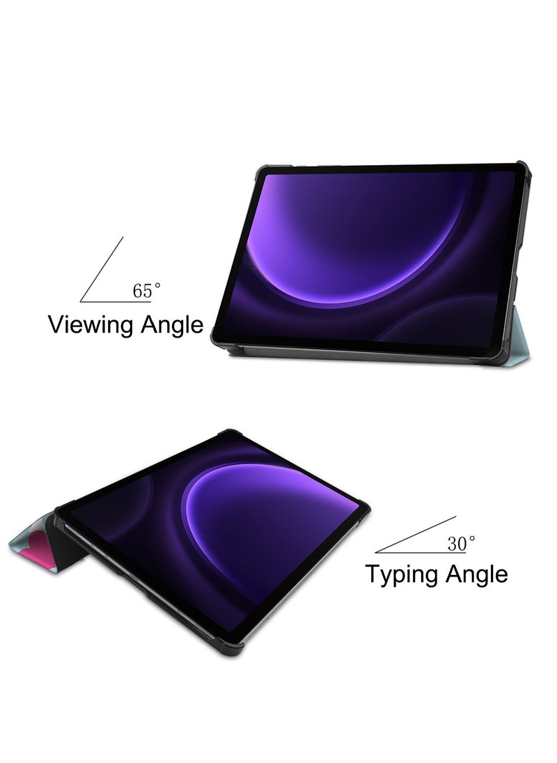 Case for Samsung Galaxy Tab S9 FE 11 Inch 2023 Model Premium Leather Flap Tablet Case with Stand Function Auto Wake/Sleep Cover (Unicorn)