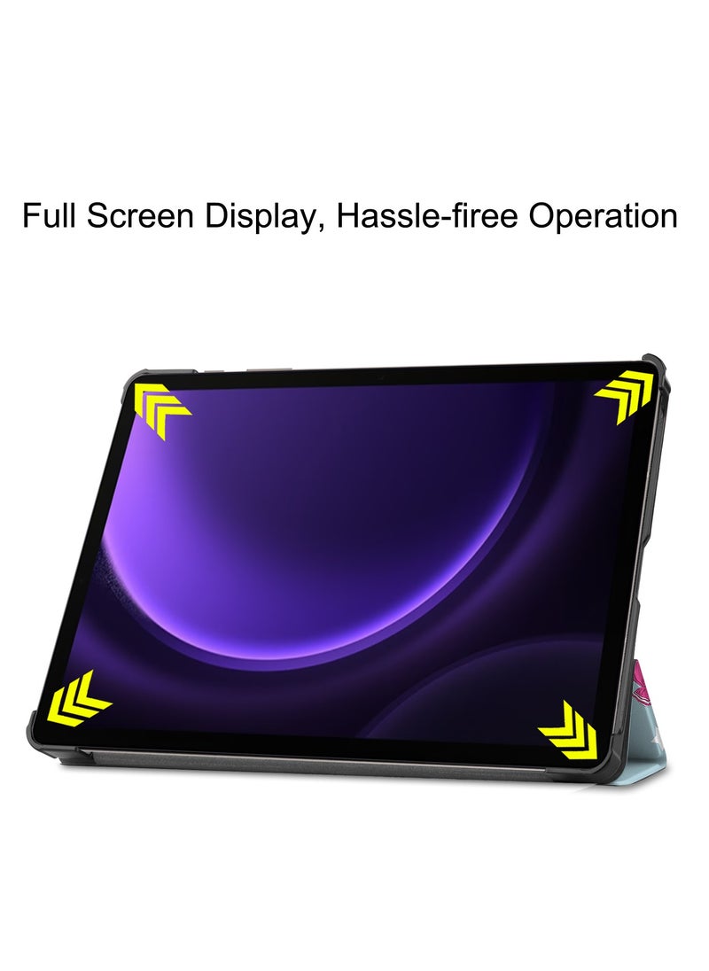 Case for Samsung Galaxy Tab S9 FE 11 Inch 2023 Model Premium Leather Flap Tablet Case with Stand Function Auto Wake/Sleep Cover (Unicorn)