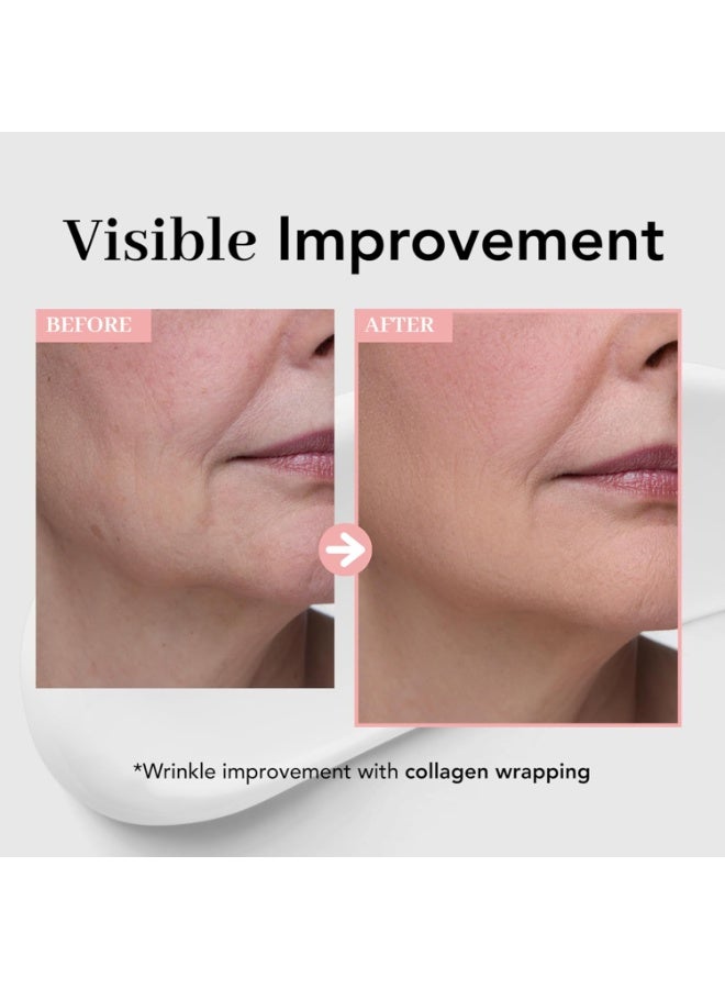 NOWATER Collagen Wrapping Mask, Elasticity Improving, Hydrating, Firming - Hydrolyzed Collagen & Peptide, Glass Skin Peel Off Mask, Korean Skincare for Face (2.4 fl.oz) - Image 3