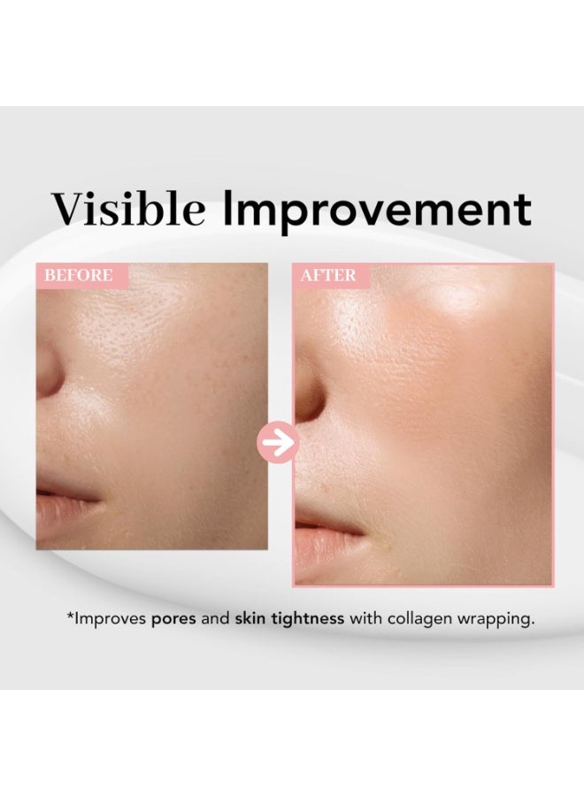 NOWATER Collagen Wrapping Mask, Elasticity Improving, Hydrating, Firming - Hydrolyzed Collagen & Peptide, Glass Skin Peel Off Mask, Korean Skincare for Face (2.4 fl.oz) - Image 4