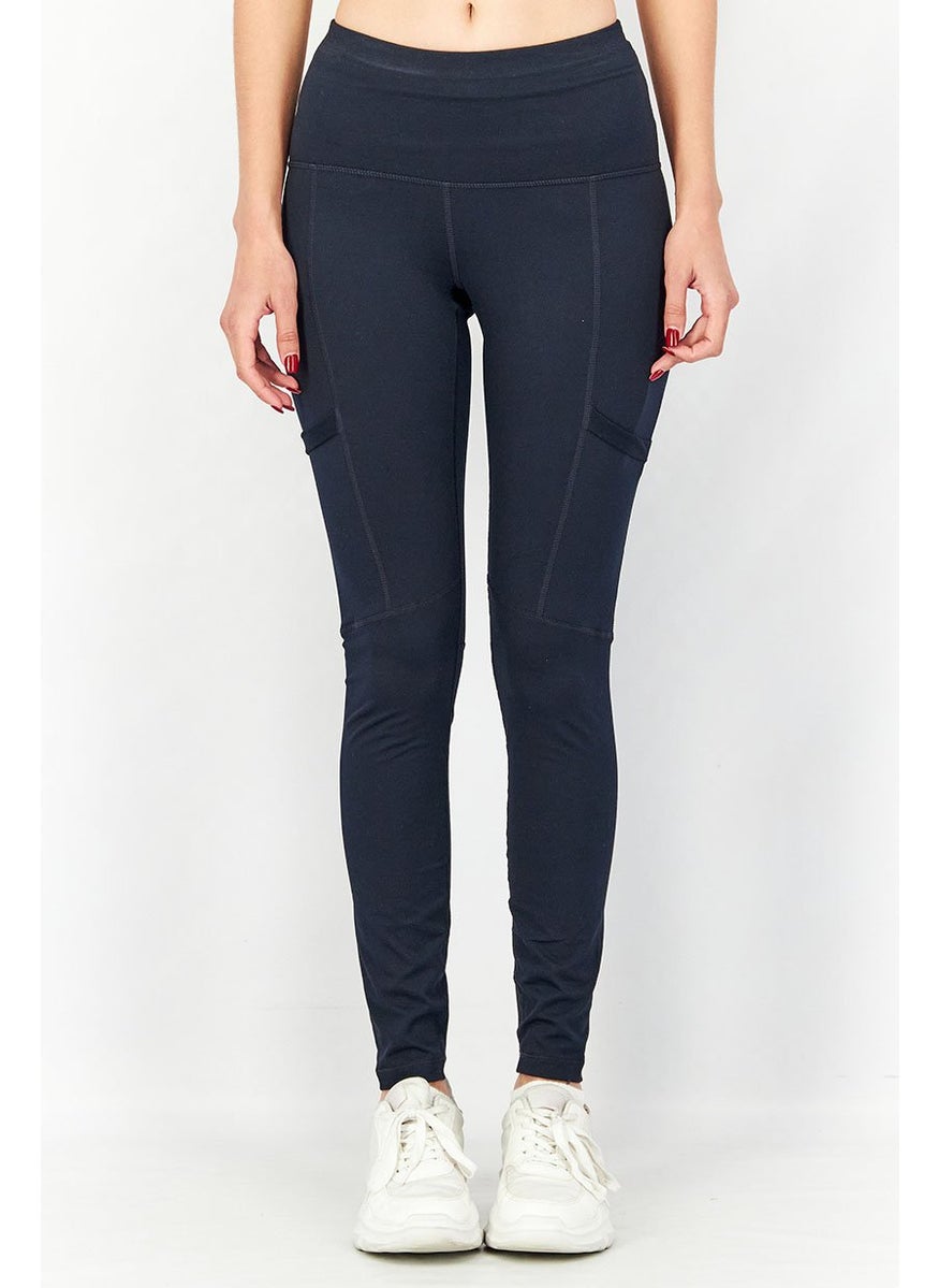 Tchibo Women Sportswear Fit Pull On Outdoor Tight, Navy Blue  - Image 1