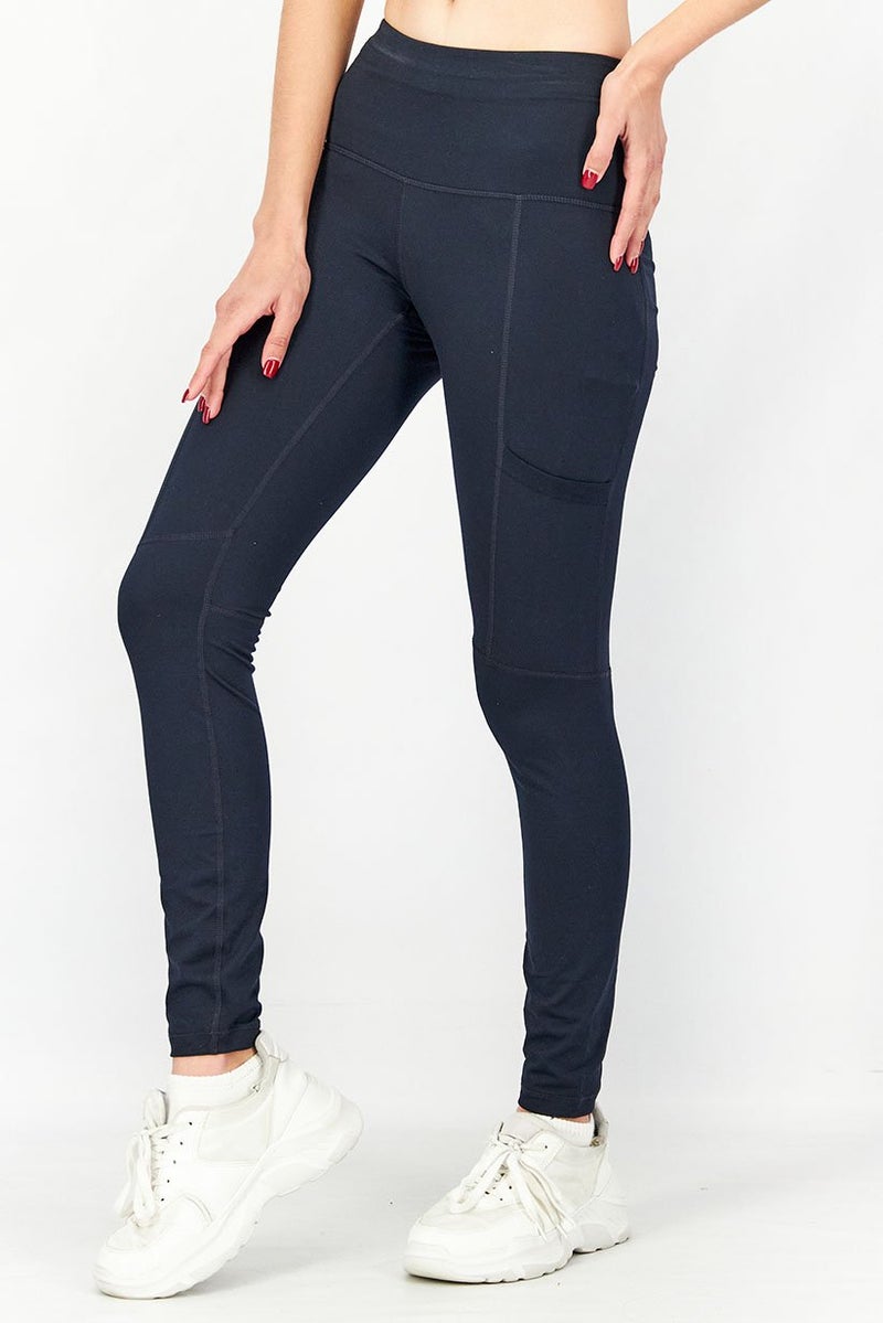 Tchibo Women Sportswear Fit Pull On Outdoor Tight, Navy Blue - Image 4
