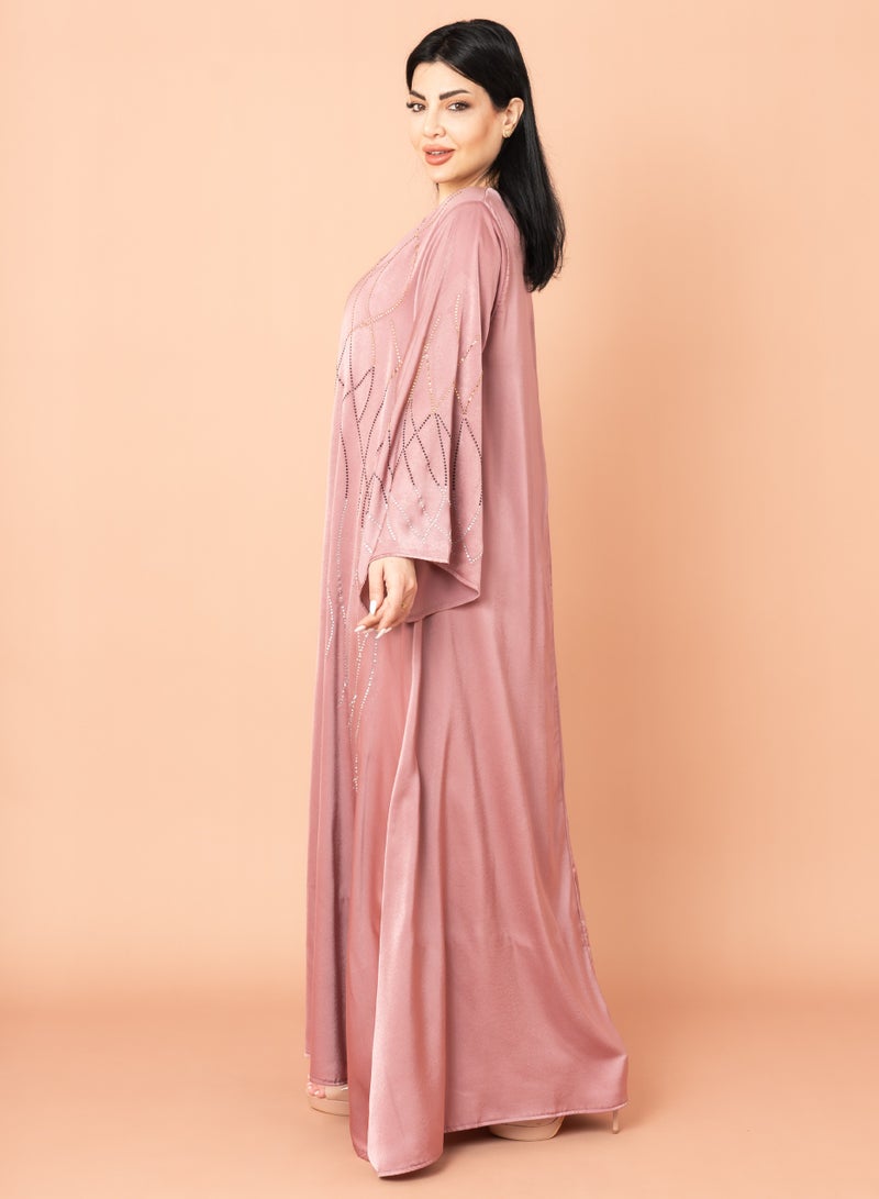 اكسا جلابية كرستال متغير الألوان وردي - Image 3