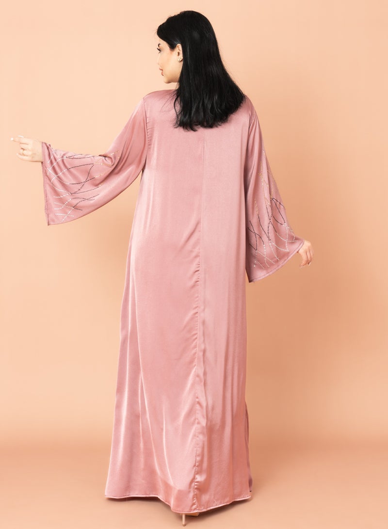 اكسا جلابية كرستال متغير الألوان وردي - Image 4