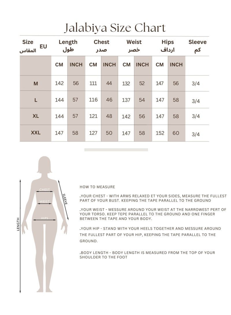 اكسا جلابية كرستال متغير الألوان وردي - Image 5