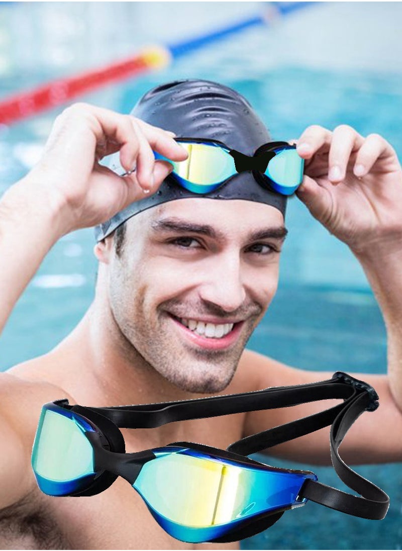 QUTOOB Sports Swimming Goggles for Professional and Home Use HD Crystal Clear and Extra Wide View With Anti Fog Anti UV and Leakproof FINA Approved Suitable For Men and Women With Earplugs and Case  - Image 2