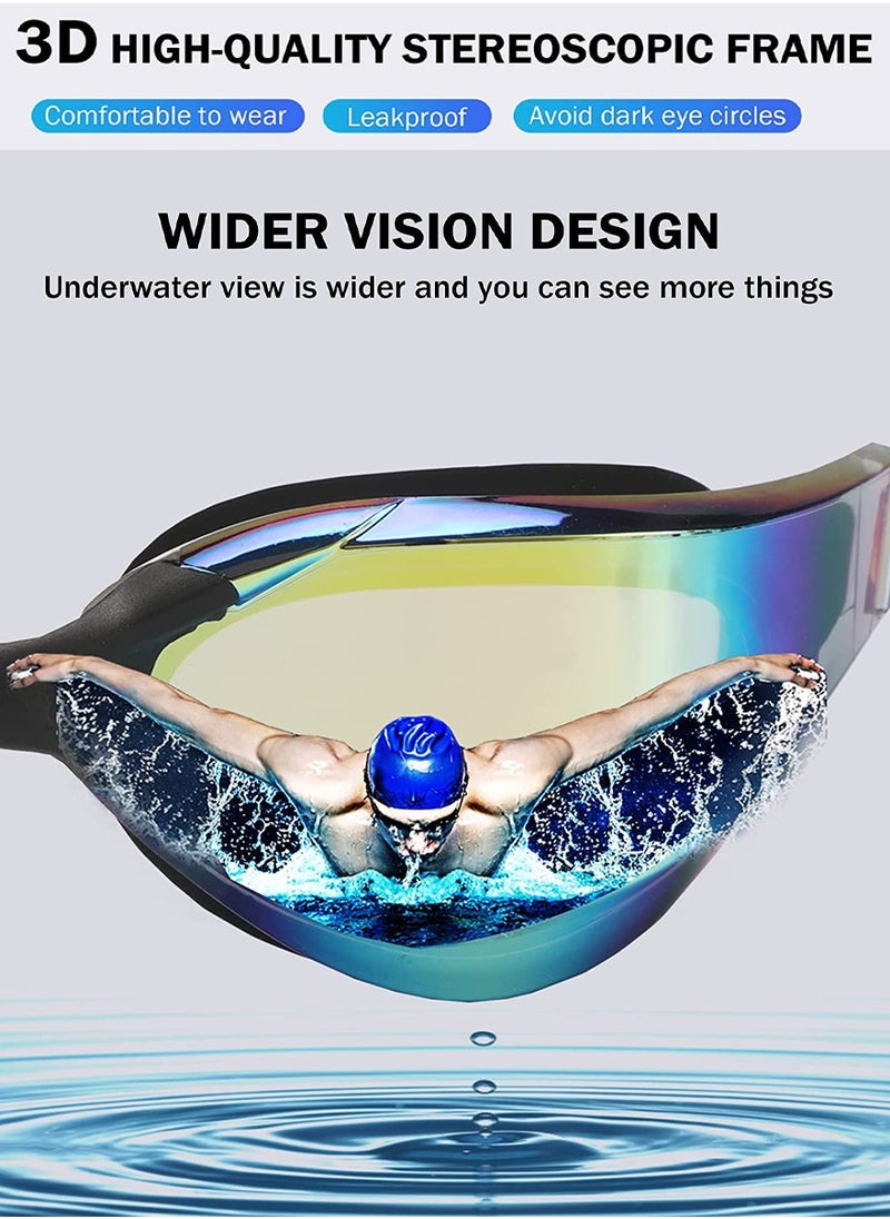 QUTOOB Sports Swimming Goggles for Professional and Home Use HD Crystal Clear and Extra Wide View With Anti Fog Anti UV and Leakproof FINA Approved Suitable For Men and Women With Earplugs and Case  - Image 5