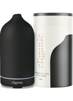 Cliganic Cliganic Ceramic Diffuser (Black), 100ml Ultrasonic for Essential Oils Aromatherapy, Home & Office 
