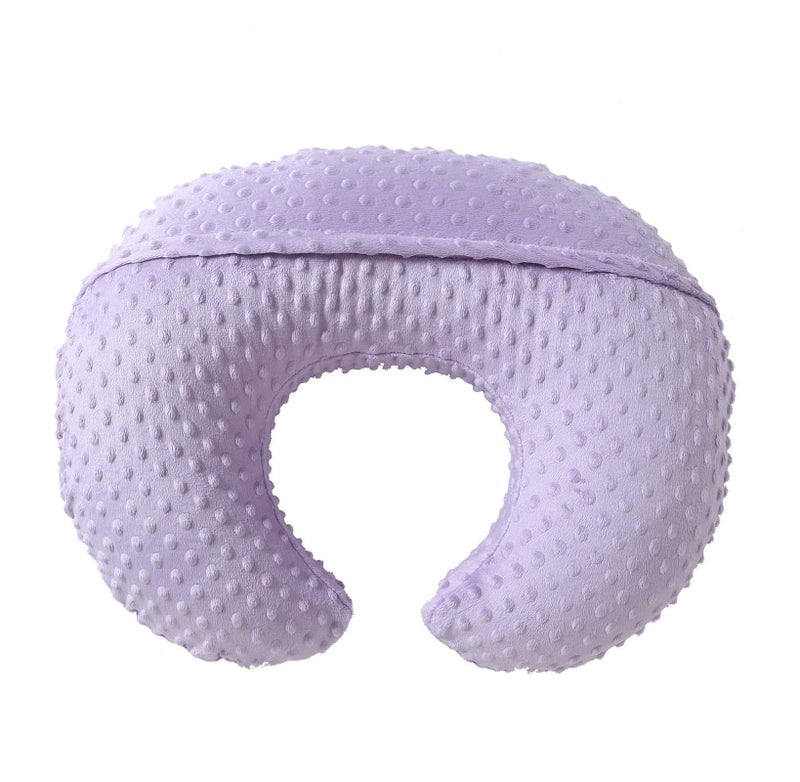 QUENESS Nursing Pillow and Positioner, Breastfeeding, Bottle Feeding, Baby Sitting Support with Removable Ultra Soft Cover, Tummy Time Support for Baby Boys and Girls (Orchid) - Image 5