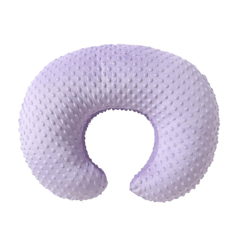 QUENESS Nursing Pillow and Positioner, Breastfeeding, Bottle Feeding, Baby Sitting Support with Removable Ultra Soft Cover, Tummy Time Support for Baby Boys and Girls (Orchid) - Image 2