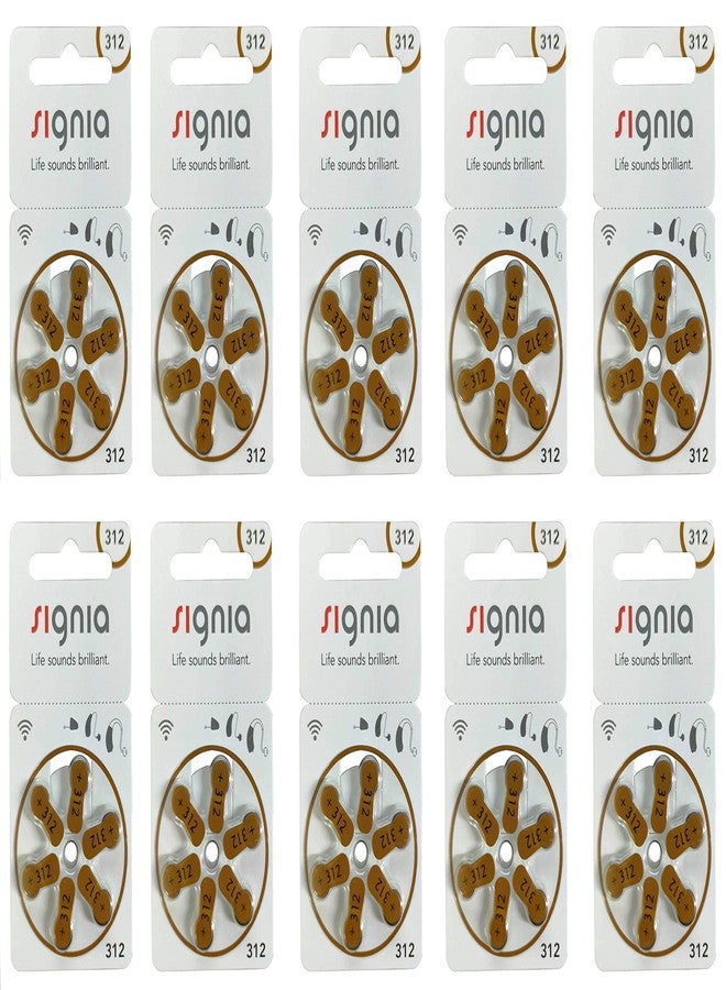 Signia Long-Lasting Hearing Aid Batteries - Enhanced Sound for Everyday Comfort Size 312-Hearstore.in, (Pack of 60 Batteries)