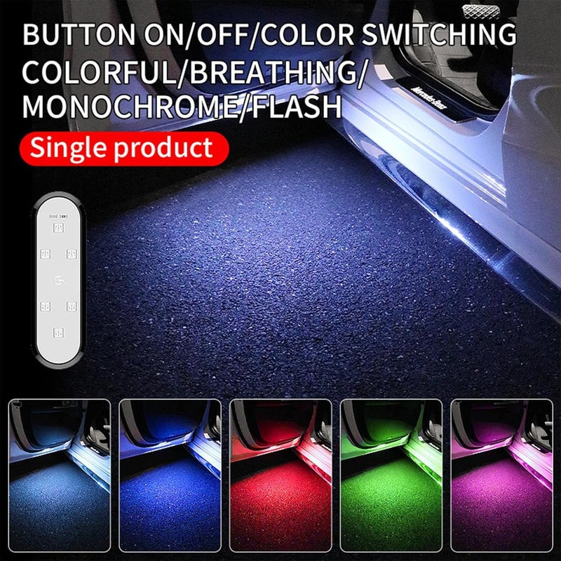 Car Door Warning Lights | LED Lights Welcome Light - Adjustable Modes Safety Light, Ambient Lighting Auto-Sensing, Door Sill Colorful, Anti Rear-end Collision - Image 4