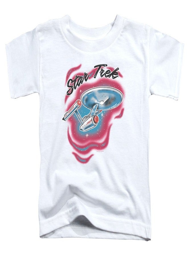 Trevco Star Trek Trek Airbrush Unisex Toddler T Shirt for Boys and Girls White - Image 1