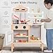 PairPear Wooden Play Kitchen for Kids Adjustable Height Wooden Toys Kids Kitchen Playset Mordern Designed Toys Kitchen Gift with Play Food Kitchen Accessoires for 3Y - Image 4