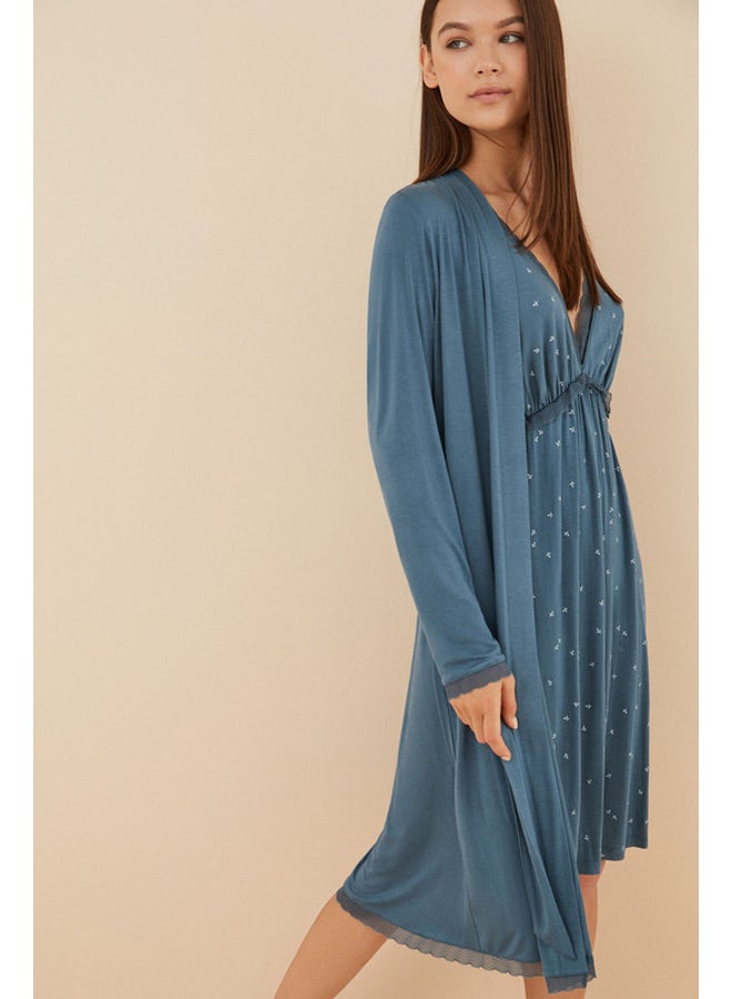 women'secret روب ميدي مزود بحزام - Image 4