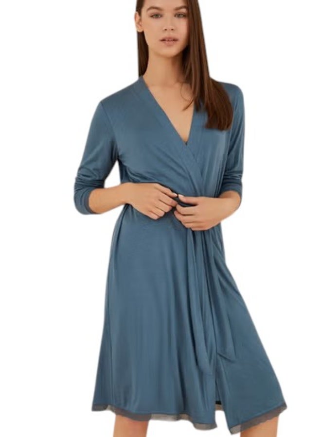 women'secret روب ميدي مزود بحزام - Image 1