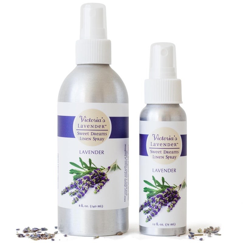 Victoria's Lavender Aromatherapy Pillow and Linen Spray - Soothing Lavender Essential Oil Mist, Bed Spray for Ultimate Aromatherapy Experience, Lavender Linen Spray for Pillow - (8 oz Plus 2 oz)