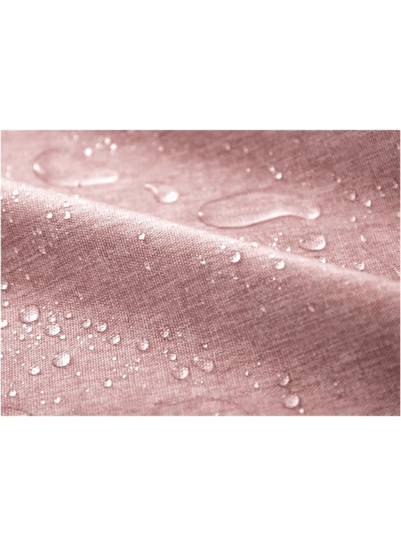 Anna 90*140cm Easy-Clean Waterproof Oil-Proof Faux Linen Tassel Lace Tablecloth - Image 4