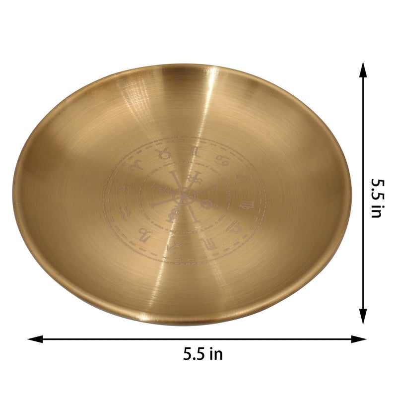 Amitofo Offering Bowl Prayer Ritual Plate Great for Altar use, Ritual use, Incense Burner, smudging Bowl, Decoration Bowl, offering Bowl (Twelve Tonstellations) - Image 2