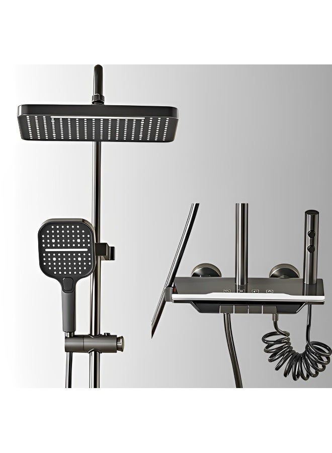 Colro Global LED Shower Panel with Rainfall Shower Head 5 in 1 complete set with lights - Image 3