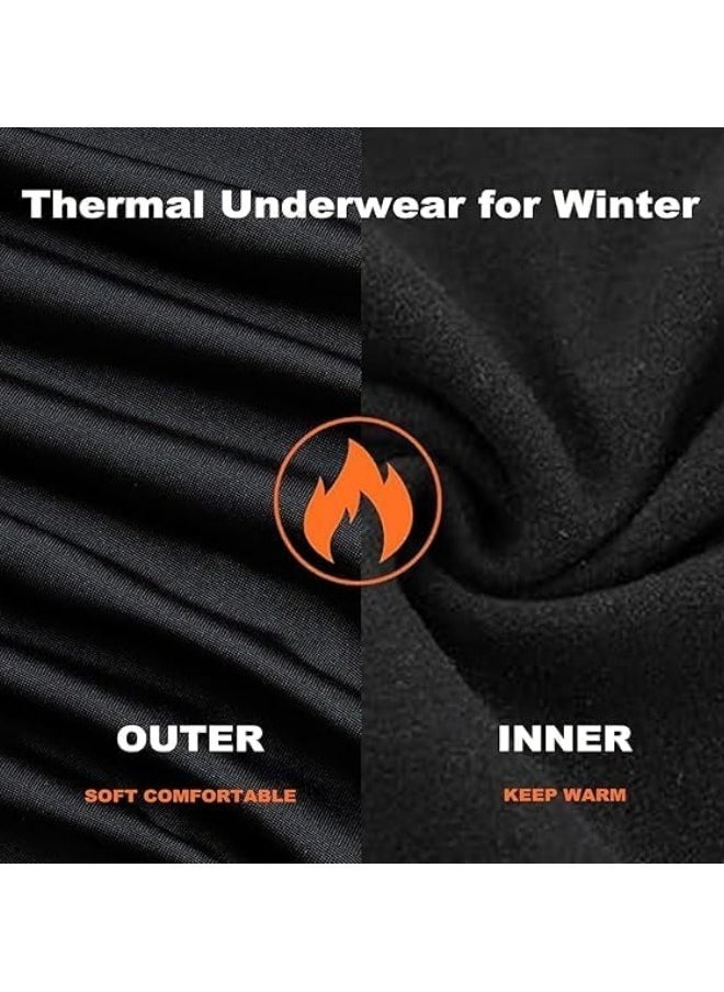 GGEROU - Men’s Thermal Underwear Sets 2 Piece Soft Base Layer Top and Bottom Long Johns Set with Fluff Lined Winter Warm Suit - Image 1