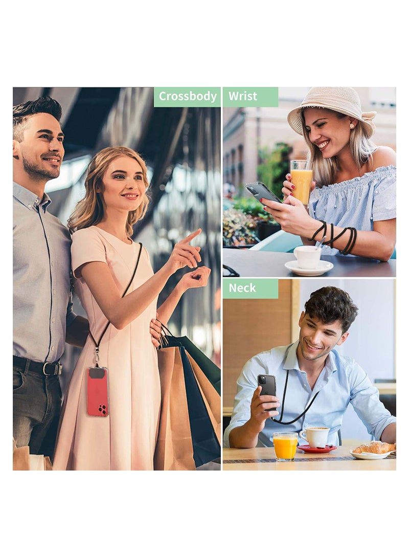 SYOSI 2 Sets Universal Cell Phone Lanyard Crossbody Lanyard with Adjustable Nylon Neck Strap Compatible for Every Mobile Phone - Image 2