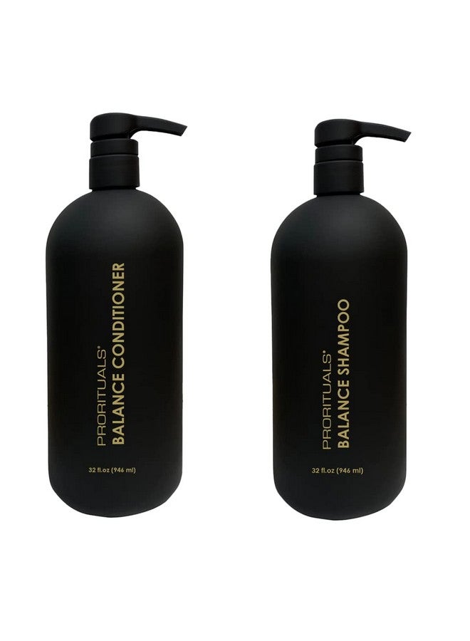 Prorituals Balance Grow & Restore Shampoo And Conditioner Set Large Size Anti Frizz For Dry And Curly Hair Natural Shampoo And Conditioner Perfect For Men And Women 32 Fl Oz Each - Image 1
