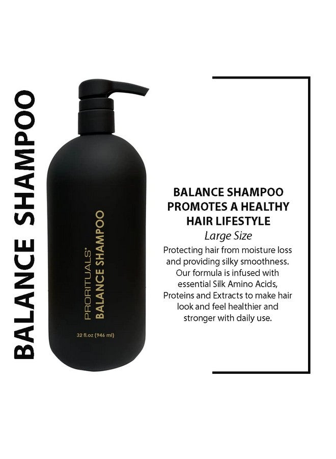 Prorituals Balance Grow & Restore Shampoo And Conditioner Set Large Size Anti Frizz For Dry And Curly Hair Natural Shampoo And Conditioner Perfect For Men And Women 32 Fl Oz Each - Image 4