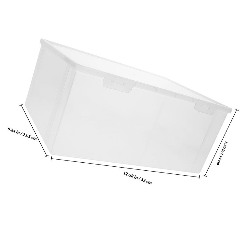 A4 Tall Plastic File Box Document Organizer Storage Case for Office Desktop - Image 3