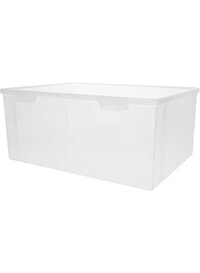 A4 Tall Plastic File Box Document Organizer Storage Case for Office Desktop - Image 1