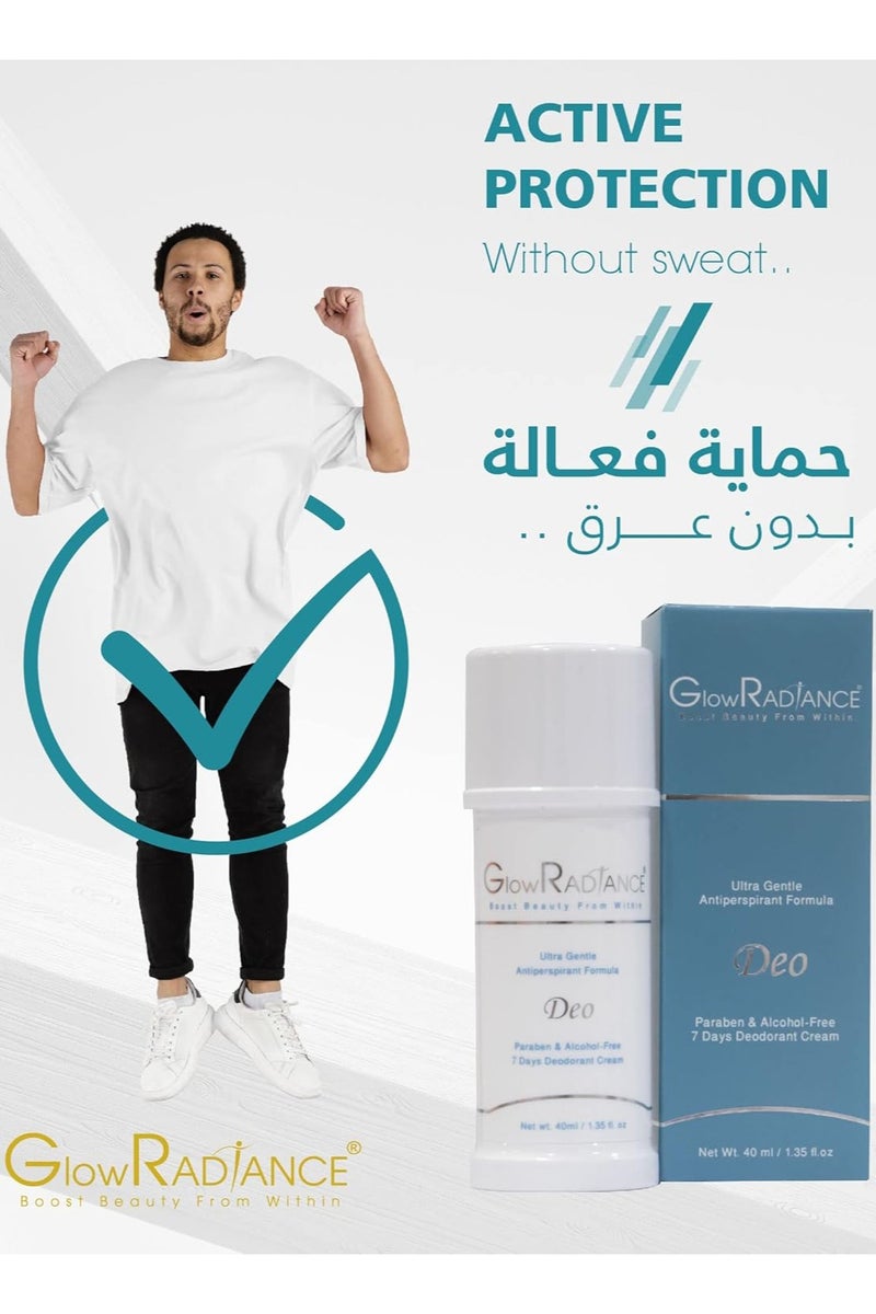 Glow Radiance Deo Cream 40ml â Whitening & Nourishing Underarm Cream | Long-Lasting Freshness & Odor Control | Gentle on Skin - Image 3