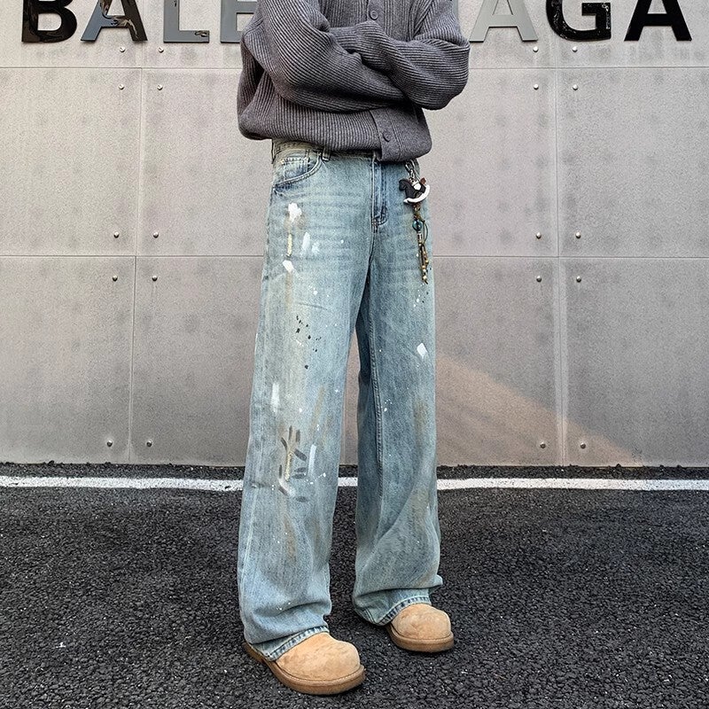Unisex Classic Denim Jeans Loose Fit Daily Outdoor Wear - Image 2