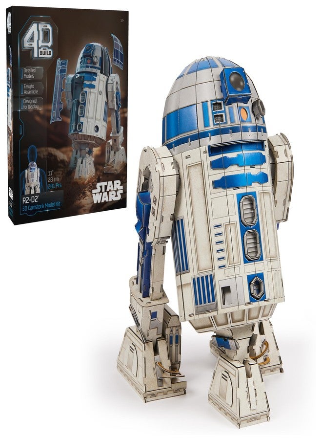 مجموعة بناء ثلاثية الأبعاد 4D Build 6069817 R2-D2 من الورق المقوى، 201 قطعة، لعبة حرب النجوم، زينة طاولة، لعبة بناء، مجموعة نماذج ثلاثية الأبعاد للبالغين والمراهقين - Image 1