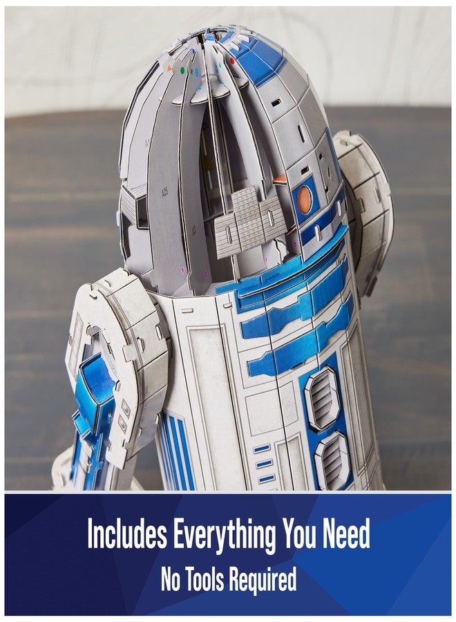 مجموعة بناء ثلاثية الأبعاد 4D Build 6069817 R2-D2 من الورق المقوى، 201 قطعة، لعبة حرب النجوم، زينة طاولة، لعبة بناء، مجموعة نماذج ثلاثية الأبعاد للبالغين والمراهقين - Image 4