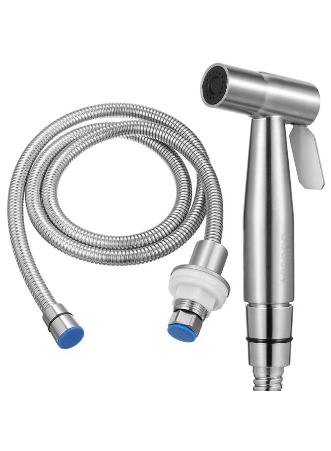 YARNOW Stainless Steel Kitchen Sink Sprayer Replacement, Pull Out Spray Head with 1.5M Hose, Universal Faucet Attachment for Home Use, Silver - Image 1