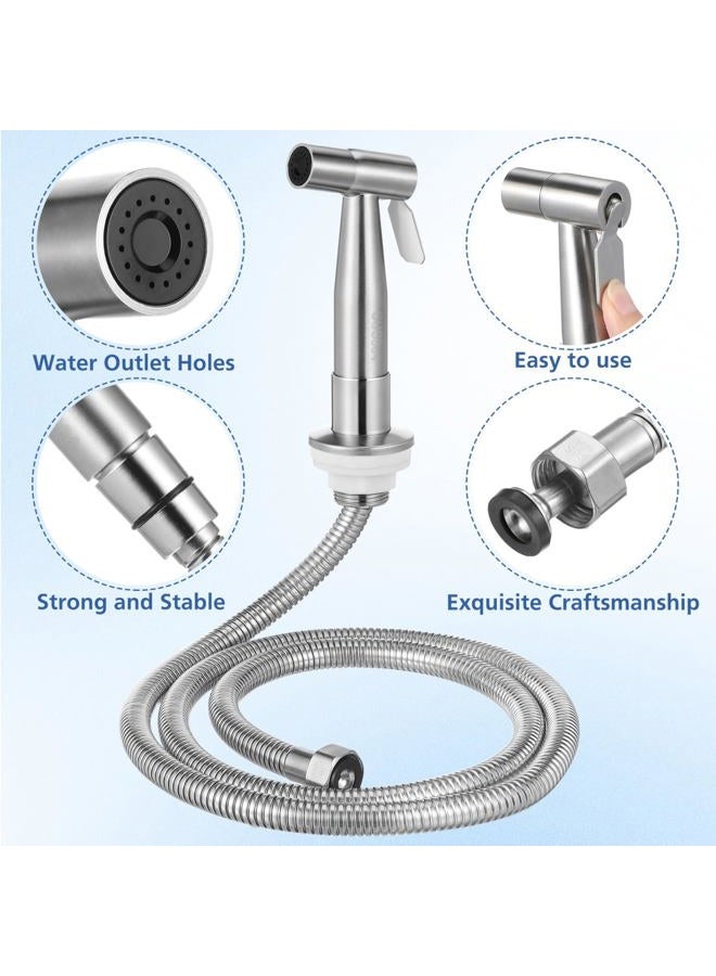 YARNOW Stainless Steel Kitchen Sink Sprayer Replacement, Pull Out Spray Head with 1.5M Hose, Universal Faucet Attachment for Home Use, Silver - Image 3