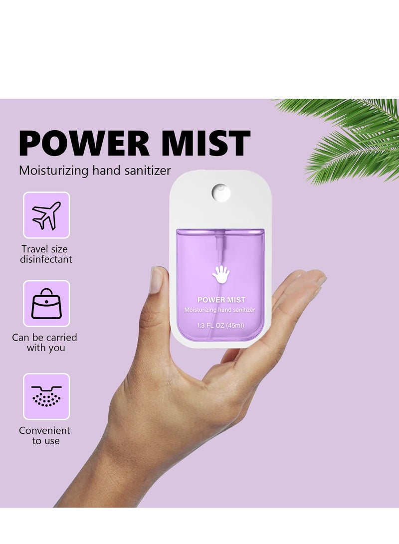 باور بخاخ مطهر يدين مرطب للبالغين والأطفال، بخاخ مطهر يدين بحجم السفر، بخاخ مطهر يدين مرطب للبالغين، مطهر يدين بخاخ باور ميست 45 مل (لافندر) - Image 4