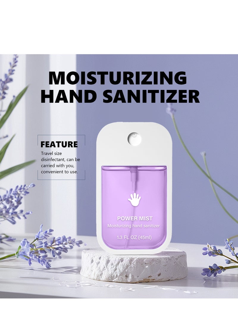 باور بخاخ مطهر يدين مرطب للبالغين والأطفال، بخاخ مطهر يدين بحجم السفر، بخاخ مطهر يدين مرطب للبالغين، مطهر يدين بخاخ باور ميست 45 مل (لافندر) - Image 3