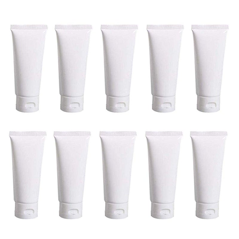 20Pcs 30ml/1oz Plastic Empty Refillable Travel Cosmetic Soft Tubes Squeeze Bottle Makeup Sample Container with Flip Cap for Lotion Cream Shampoo Toiletries Facial Cleanser