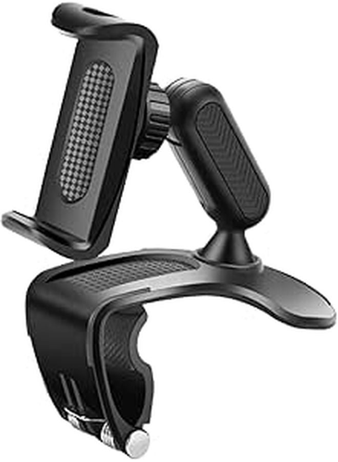 Rotatable Car Phone Holder Dashboard Mount with Clip for Sun Visor Rearview Mirror - Image 1