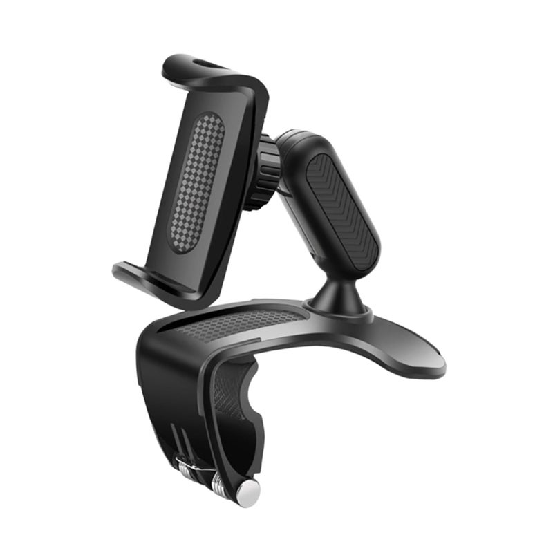 Rotatable Car Phone Holder Dashboard Mount with Clip for Sun Visor Rearview Mirror - Image 2