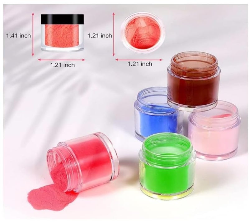 Acrylic powder set of 12 Colors Acrylic Nail Powder Set Colored Acrylic Powder for Nails DIY Art Design 3D Manicure Extension Gifts for Women and Girls - Image 4