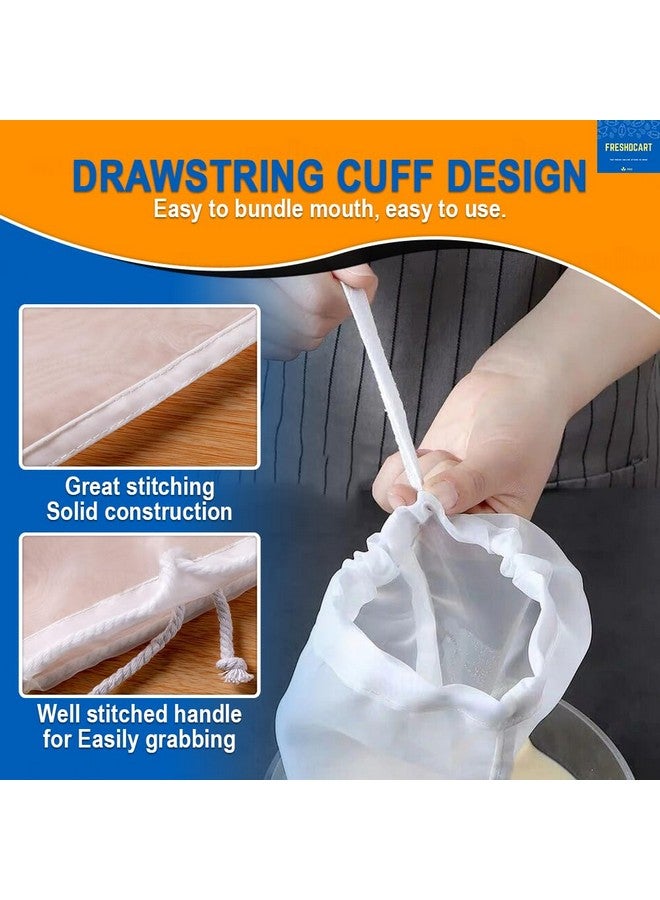 FreshDcart Cheese Cloth Pack of 3 | Cotton Muslin Cloth Bag for Paneer, Curd, Sprouts, and Juice | Reusable Muslin Filter Cloth & Strainer Cloth for Kitchen Use - Image 4