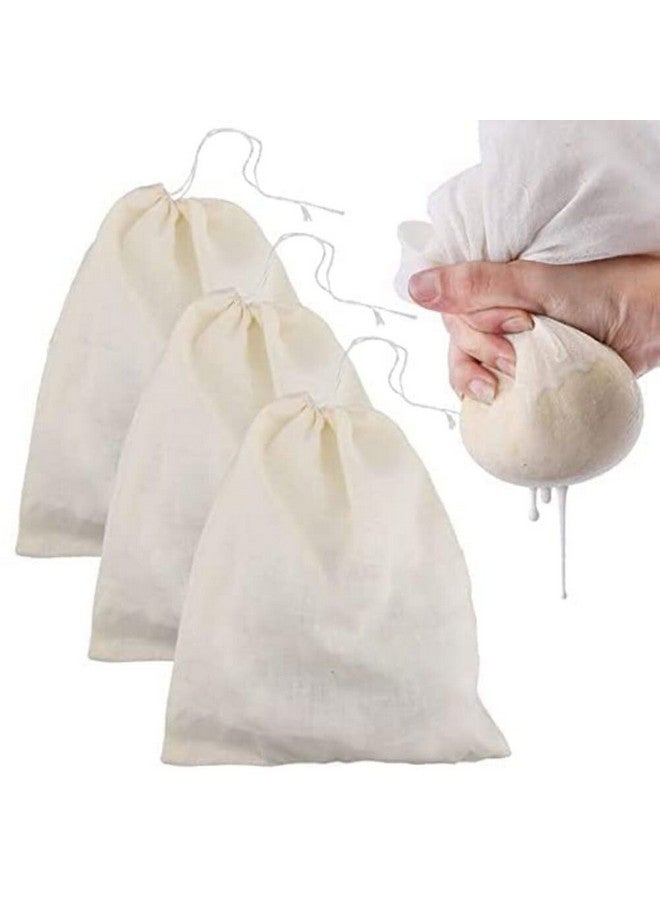 FreshDcart Cheese Cloth Pack of 3 | Cotton Muslin Cloth Bag for Paneer, Curd, Sprouts, and Juice | Reusable Muslin Filter Cloth & Strainer Cloth for Kitchen Use - Image 1