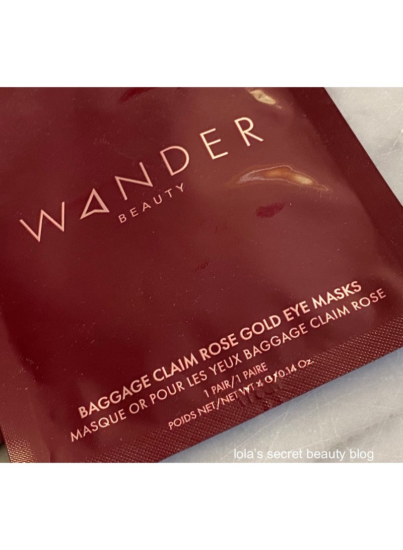 Wander Beauty Baggage Claim Gold Eye Masks 1 Pair - Image 2