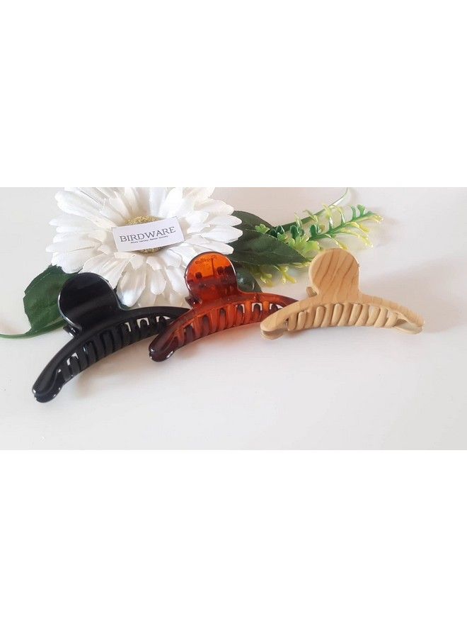 BIRDWARE Imported Acrylic Stone Butterfly Big Size Hair Clips For Women (Pack Of 3 Mirchi) - Image 5